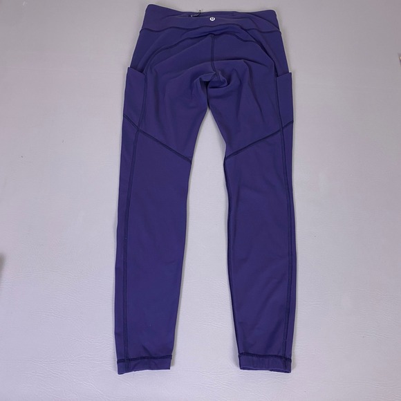 Lululemon Speed Up Tight Women's Size 8 Purple Mid Rise Running Leggings Pockets - Picture 11 of 12